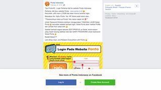 
                            5. Ponta Indonesia - Tips Ponta #3 - Login Pertama Kali ke... | Facebook