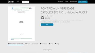 
                            12. PONTIFÍCIA UNIVERSIDADE CATÓLICA DO RIO ... - Moodle PUCRS