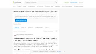 
                            3. Pontual - Net Servicos de Telecomunicações Ltda - me - JusBrasil