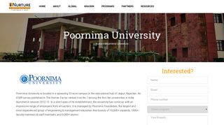 
                            12. Poornima University, Rajasthan - Inurture