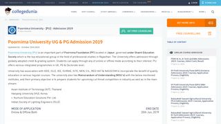 
                            8. Poornima University UG & PG Admission 2019 - Collegedunia