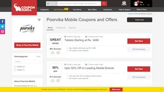 
                            9. Poorvika Mobile Coupons & Offers, February 2019 Promo Codes