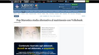 
                            9. Pop Marostica studia alternativa al matrimonio con Volksbank ...