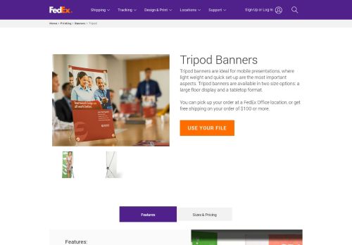 
                            12. Pop Up Banner Printing, Tripod Banner Displays | FedEx Office