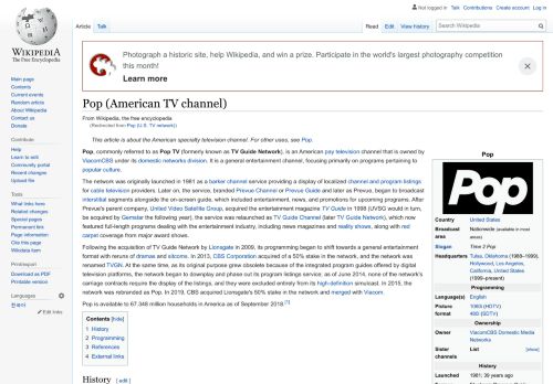 
                            12. Pop (U.S. TV network) - Wikipedia