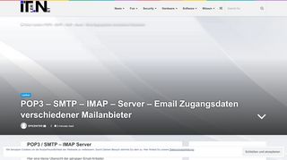 
                            11. POP3 – SMTP – IMAP – Server – Email Zugangsdaten verschiedener ...