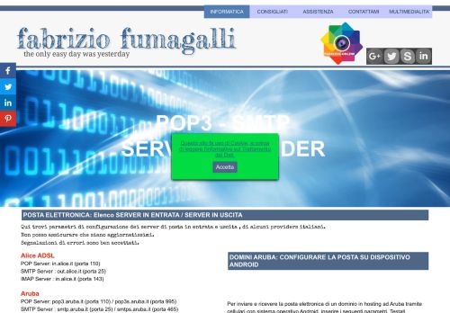 
                            10. POP3 - SMTP server provider - Fabrizio Fumagalli - FABRIZIO ...