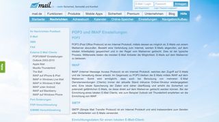 
                            12. POP3/IMAP Einstellungen | Hilfe - mail.de GmbH