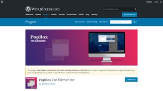 
                            6. PopBox For Elementor | WordPress.org