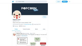 
                            7. Popcorn Time (@popcorntimetv) | Twitter
