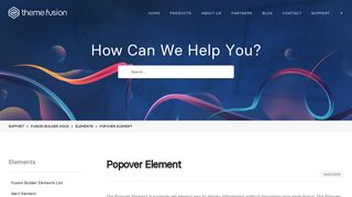 
                            12. Popover Element - ThemeFusion
