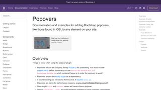 
                            8. Popovers · Bootstrap