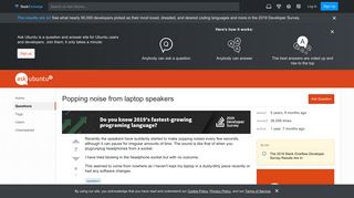 
                            7. Popping noise from laptop speakers - Ask Ubuntu