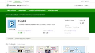 
                            12. Popplet Review for Teachers | Common Sense Education