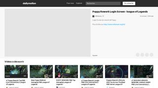 
                            9. Poppy Rework Login Screen - league of Legends - Vidéo dailymotion