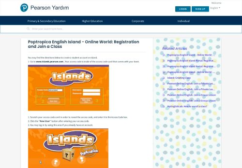 
                            8. Poptropica English Island - Online World ... - Pearson Yardım