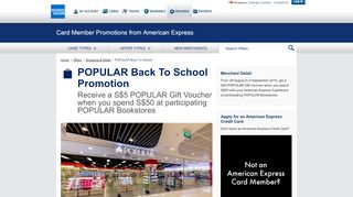 
                            9. POPULAR | American Express Singapore - Card Promotions ...