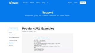 
                            10. Popular cURL Examples - KeyCDN Support