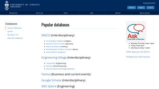 
                            11. Popular databases | University of Toronto Libraries