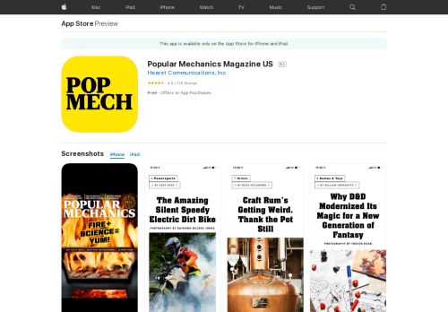 
                            10. Popular Mechanics Magazine US on the App Store - iTunes - Apple