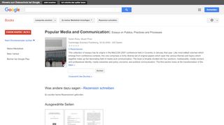 
                            13. Popular Media and Communication: Essays on Publics, Practices and ... - Google Books-Ergebnisseite