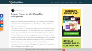 
                            7. Popular Plugins for WordPress User Management - CyberChimps