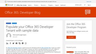 
                            4. Populate your Office 365 Developer Tenant with sample data - Office ...