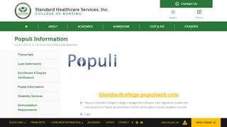 
                            7. Populi Information - Standard Healthcare Services, Inc.