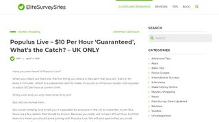 
                            6. Populus Live - $10 Per Hour 'Guaranteed', What's the Catch? - UK ...