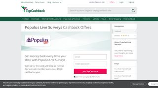 
                            13. Populus Live Surveys Discount Codes & Cashback Offers ...