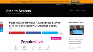 
                            11. PopulusLive Review: A Legitimate Survey Site To Make Money Or ...