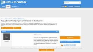 
                            12. Popup-Benachrichtigungen von Windows 10 deaktivieren - Win-10-Forum.de