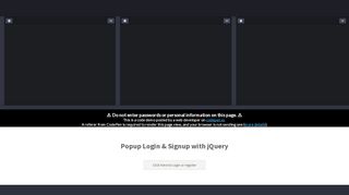 
                            10. Popup Login & Signup with jQuery - CodePen