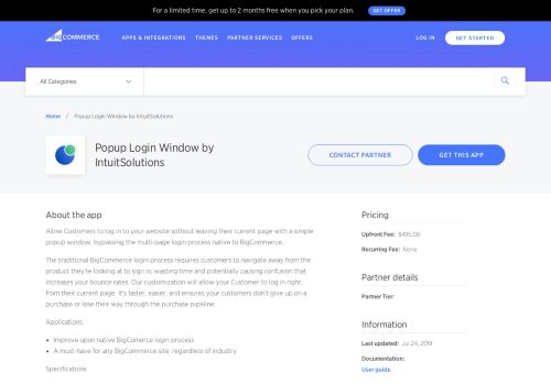 
                            13. Popup Login Window by IntuitSolutions | BigCommerce