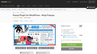 
                            4. Popup Plugin for WordPress - Ninja Popups by arscode | CodeCanyon