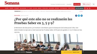 
                            7. Por qué este año no se realizarán las Pruebas Saber en la educación ...