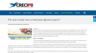
                            13. Por que mudar seu e-mail para @creci.org.br? - CRECI-PB ...