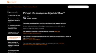 
                            4. Por que não consigo me logar/identificar? – Crunchyroll