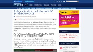 
                            12. Pordede no funciona y ha sido hackeada: NO ENTRÉIS A PLUSDEDE