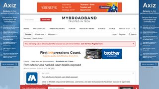 
                            5. Porn site forums hacked, user details exposed | MyBroadband