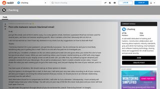 
                            2. Porn site malware ransom blackmail email : hacking - Reddit