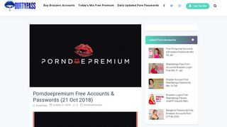 
                            3. Porndoepremium Free Accounts & Passwords (21 Oct 2018 ...