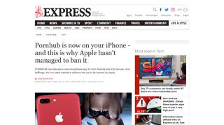 
                            2. Pornhub is on iPhone - and Apple is unable to ban it | Express.co.uk