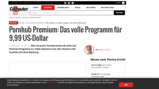 
                            10. Pornhub Premium: Flatrate 9,99 Dollar - COMPUTER BILD