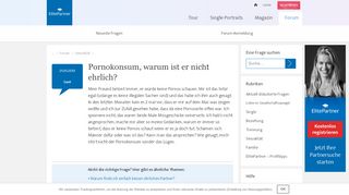 
                            5. Pornokonsum, warum ist er nicht ehrlich? - ElitePartner