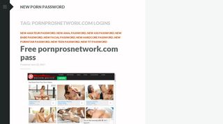 
                            2. pornprosnetwork.com logins | New Porn Password