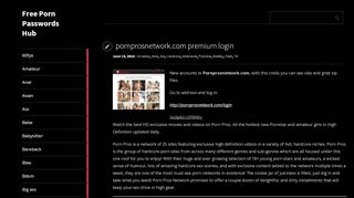 
                            7. pornprosnetwork.com premium login - Free Porn Passwords Hub