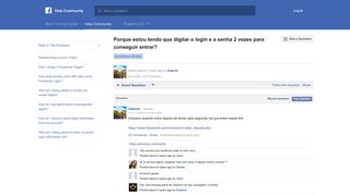 
                            9. Porque estou tendo que digitar o login e a senha 2 vezes para ...