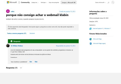 
                            6. porque não consigo achar o webmail klabin - Microsoft Community