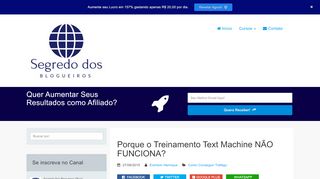 
                            3. Porque o Treinamento Text Machine NÃO FUNCIONA? - SDB